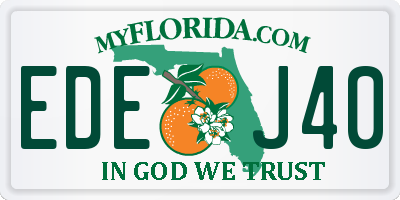 FL license plate EDEJ40
