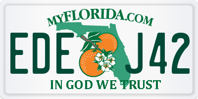 FL license plate EDEJ42