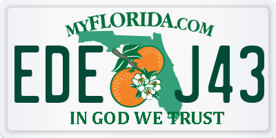 FL license plate EDEJ43