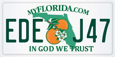 FL license plate EDEJ47