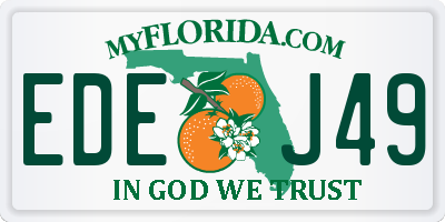 FL license plate EDEJ49