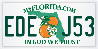 FL license plate EDEJ53