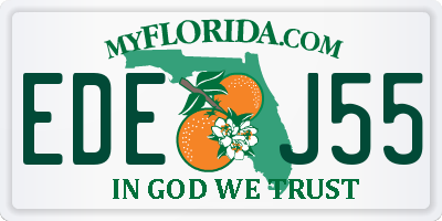FL license plate EDEJ55