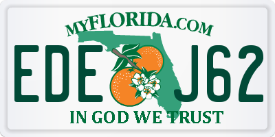 FL license plate EDEJ62