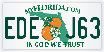 FL license plate EDEJ63