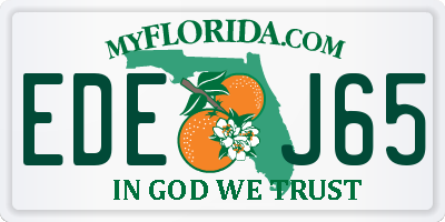 FL license plate EDEJ65