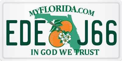 FL license plate EDEJ66