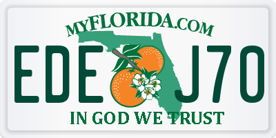 FL license plate EDEJ70