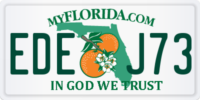 FL license plate EDEJ73