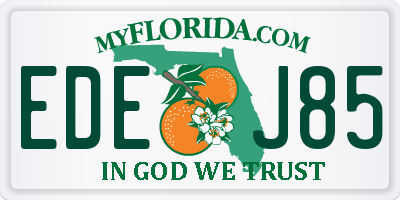 FL license plate EDEJ85