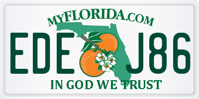 FL license plate EDEJ86