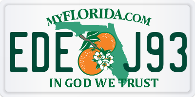 FL license plate EDEJ93