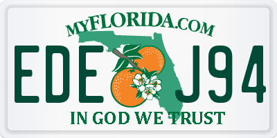FL license plate EDEJ94