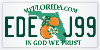 FL license plate EDEJ99