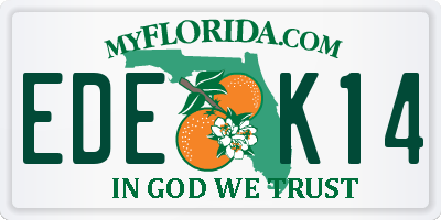 FL license plate EDEK14
