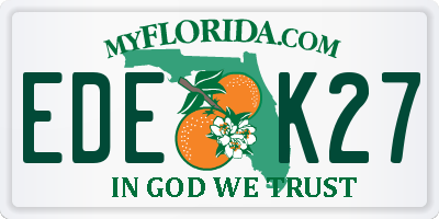 FL license plate EDEK27