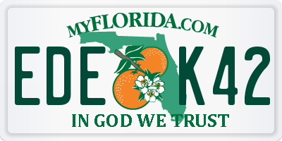 FL license plate EDEK42