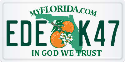 FL license plate EDEK47