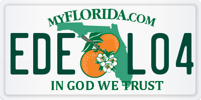 FL license plate EDEL04