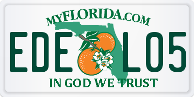 FL license plate EDEL05