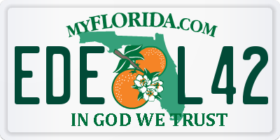 FL license plate EDEL42