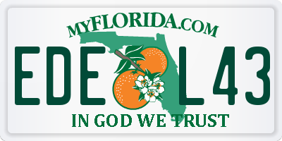 FL license plate EDEL43
