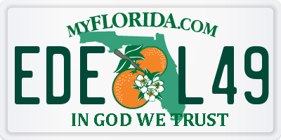 FL license plate EDEL49