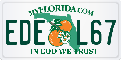 FL license plate EDEL67