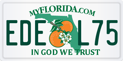 FL license plate EDEL75