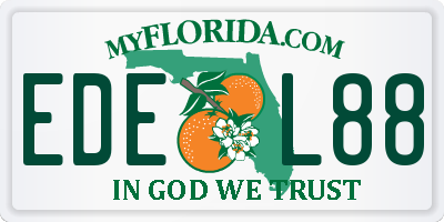 FL license plate EDEL88