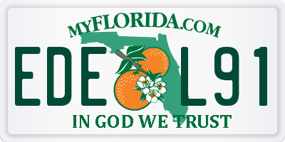 FL license plate EDEL91