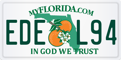 FL license plate EDEL94
