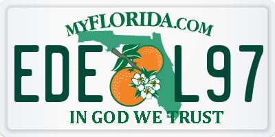 FL license plate EDEL97