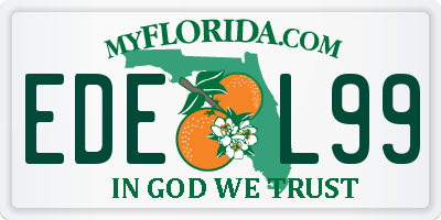 FL license plate EDEL99