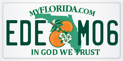 FL license plate EDEM06