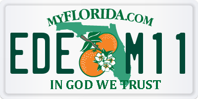 FL license plate EDEM11