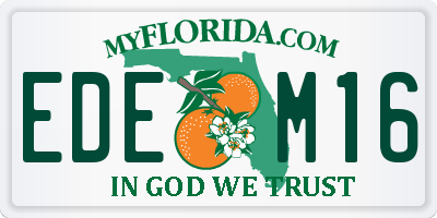 FL license plate EDEM16