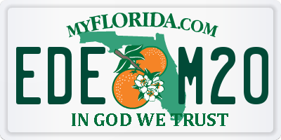 FL license plate EDEM20