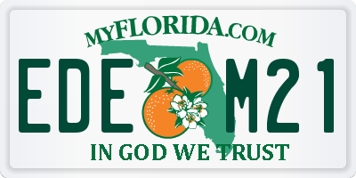 FL license plate EDEM21