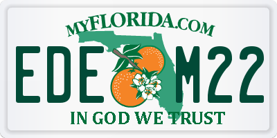 FL license plate EDEM22