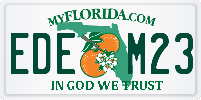 FL license plate EDEM23