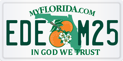 FL license plate EDEM25