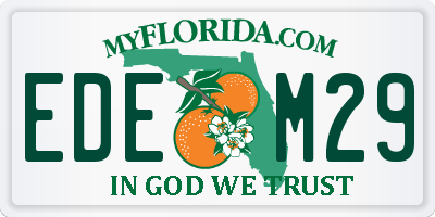 FL license plate EDEM29