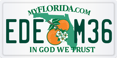 FL license plate EDEM36