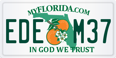 FL license plate EDEM37