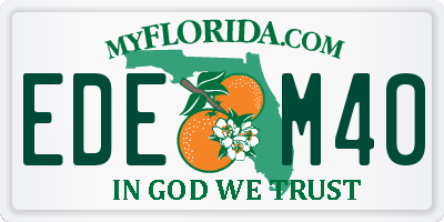 FL license plate EDEM40