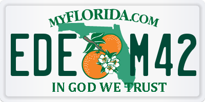 FL license plate EDEM42