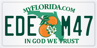 FL license plate EDEM47