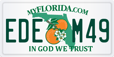 FL license plate EDEM49