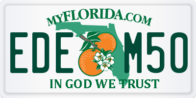FL license plate EDEM50